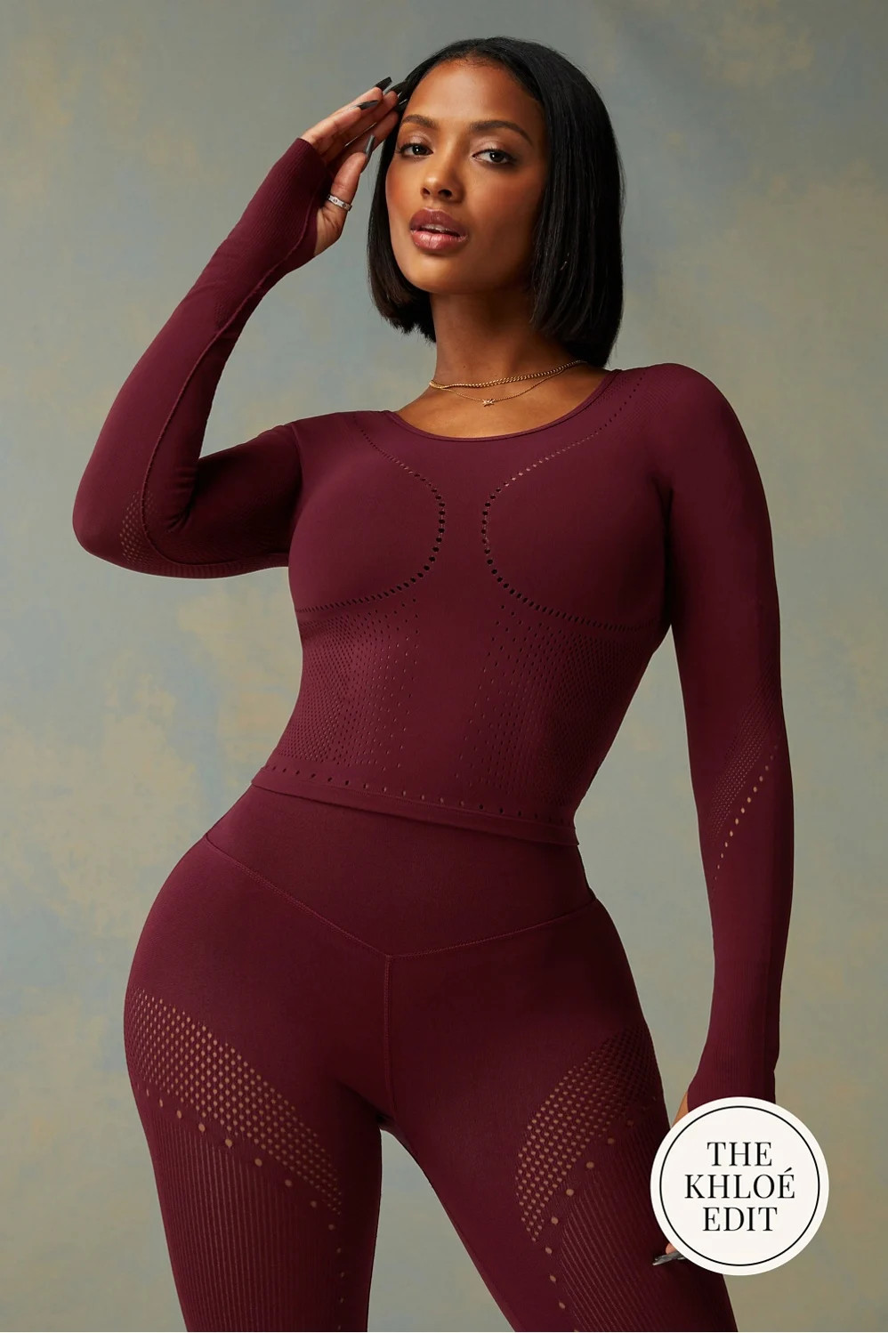 Sculptknit Contour Long-Sleeve Crop Top | Fabletics - North America