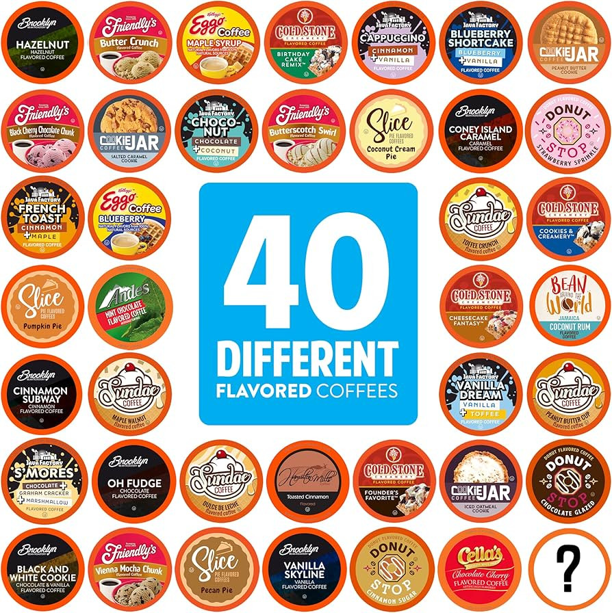 Two Rivers Coffee Flavored Coffee Pods Compatible with Keurig K Cup Brewers, Assorted Variety Pac... | Amazon (US)