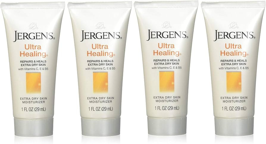 Jergens Ultra Healing Extra Dry-Skin Moisturizer, 1 fl oz (Pack of 4) | 1 oz | Amazon (US)