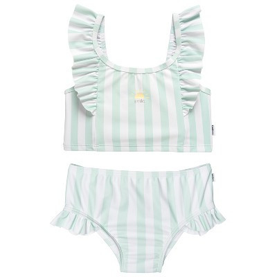 Gerber Toddler Girls' Swimsuit - Stripe - 4T - 2-Piece | Target