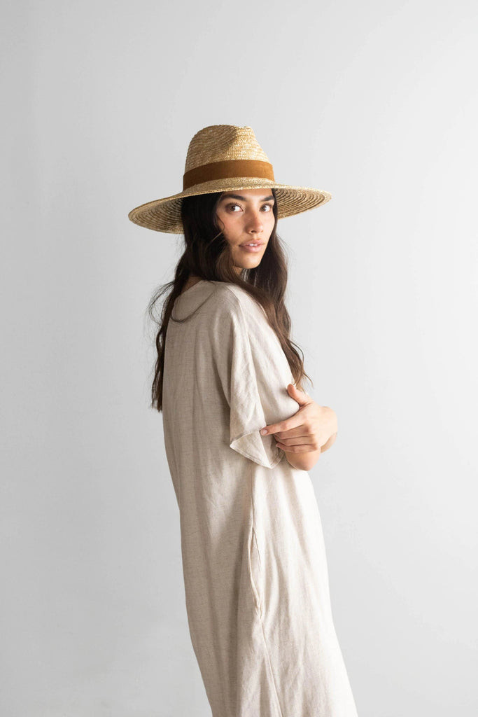 Isla Straw Fedora - Natural | Gigi Pip - Women's Accessories | Bohemian Mama