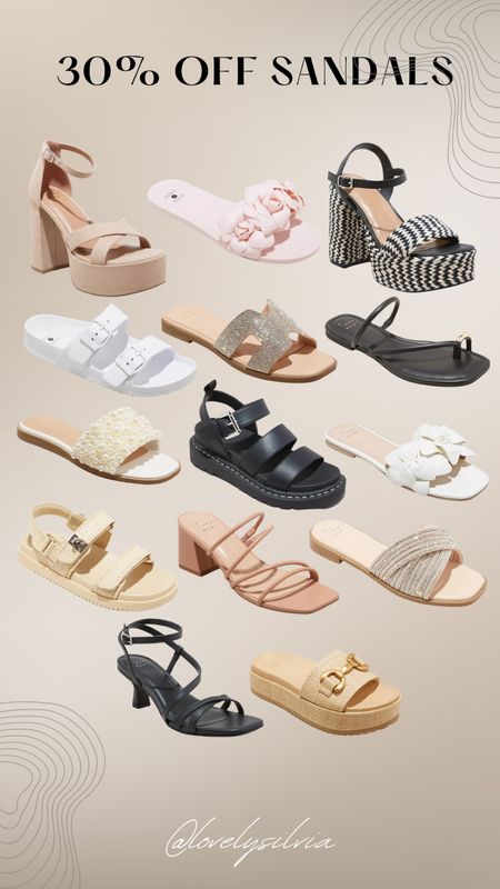 30% off all sandals for the family for the week!

Sandals, spring sandals, summer sandals, black sandals, black heels, neutral sandals, neutral heels, pool sandals, wedges

#LTKsalealert #LTKshoecrush #LTKfindsunder50