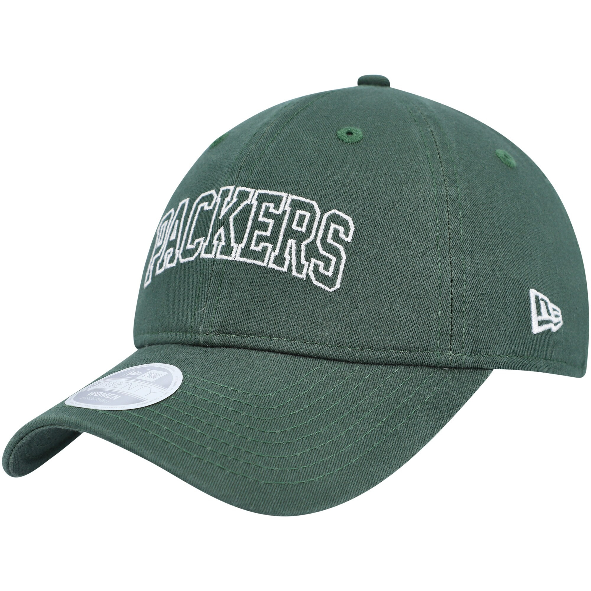 Women's Green Bay Packers New Era Green Collegiate 9TWENTY Adjustable Hat | NFL Shop