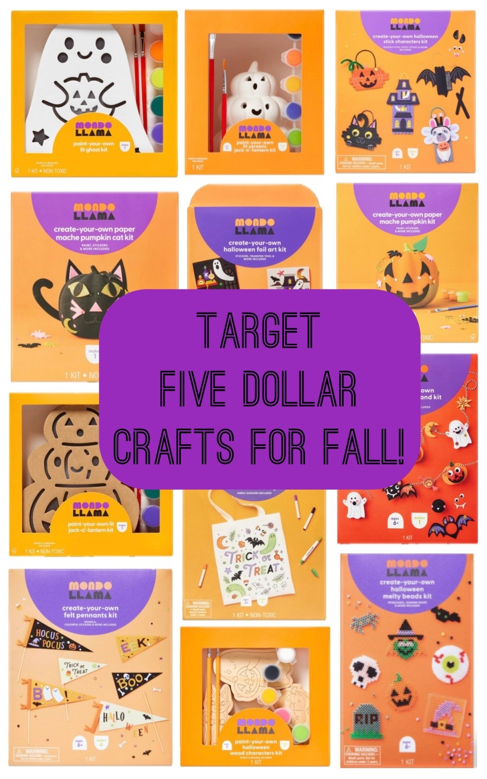 Did you know Target had a $5 craft section! They are so cute and lots to choose from for different ages! 
#target #halloweencraft #halloweenactivity #halloweenfun #fallfun #toddlercraft #toddlerfun

#LTKHalloween #LTKSeasonal #LTKKids