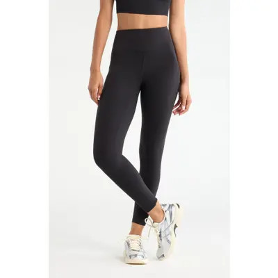 Zella Studio Luxe High Waist Pocket Leggings in Black at Nordstrom, Size Xx-Large | Nordstrom