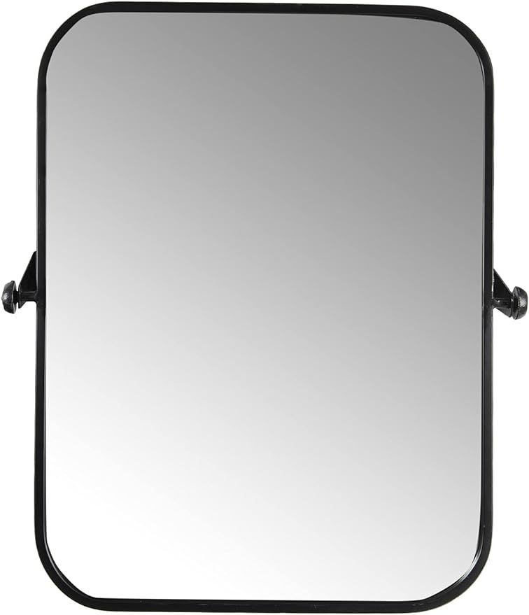 Creative Co-Op Metal Framed Pivoting Wall Reflective Mirrors, Black | Amazon (US)