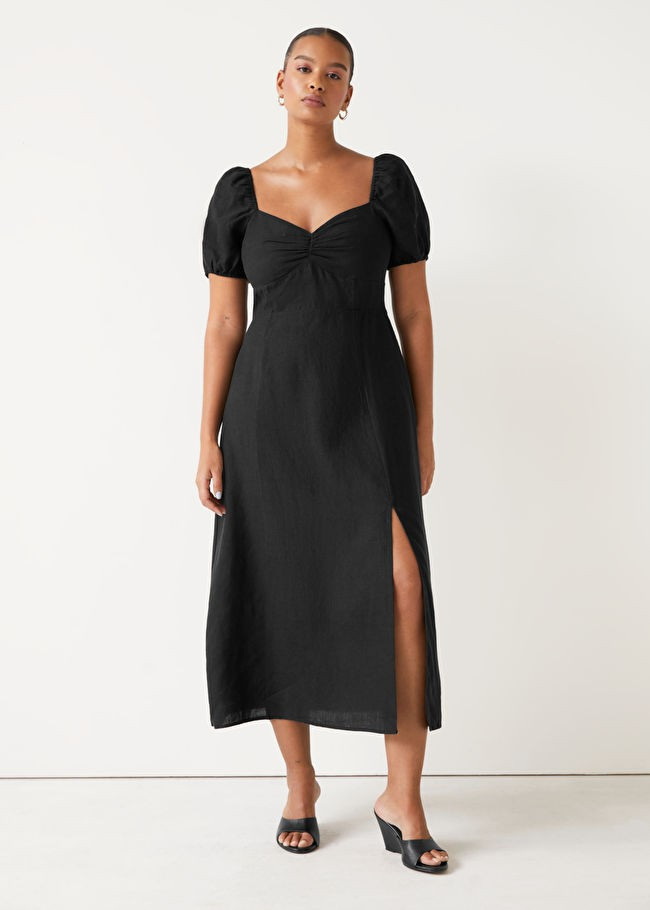 Puff Sleeve Linen Midi Dress | & Other Stories (EU + UK)