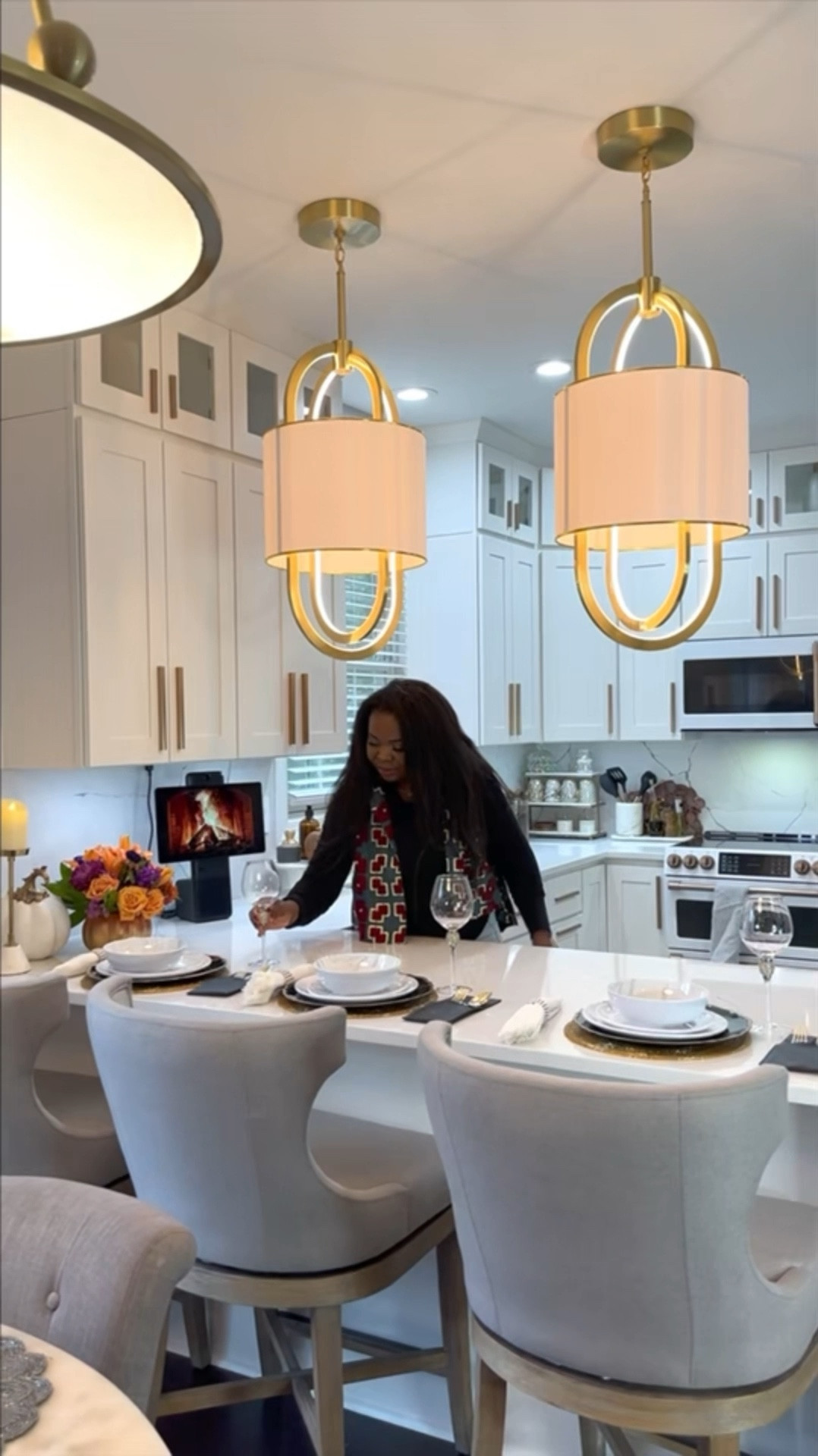 Fall table setting ideas and my favorite counter height stools!

#LTKHome #LTKSaleAlert