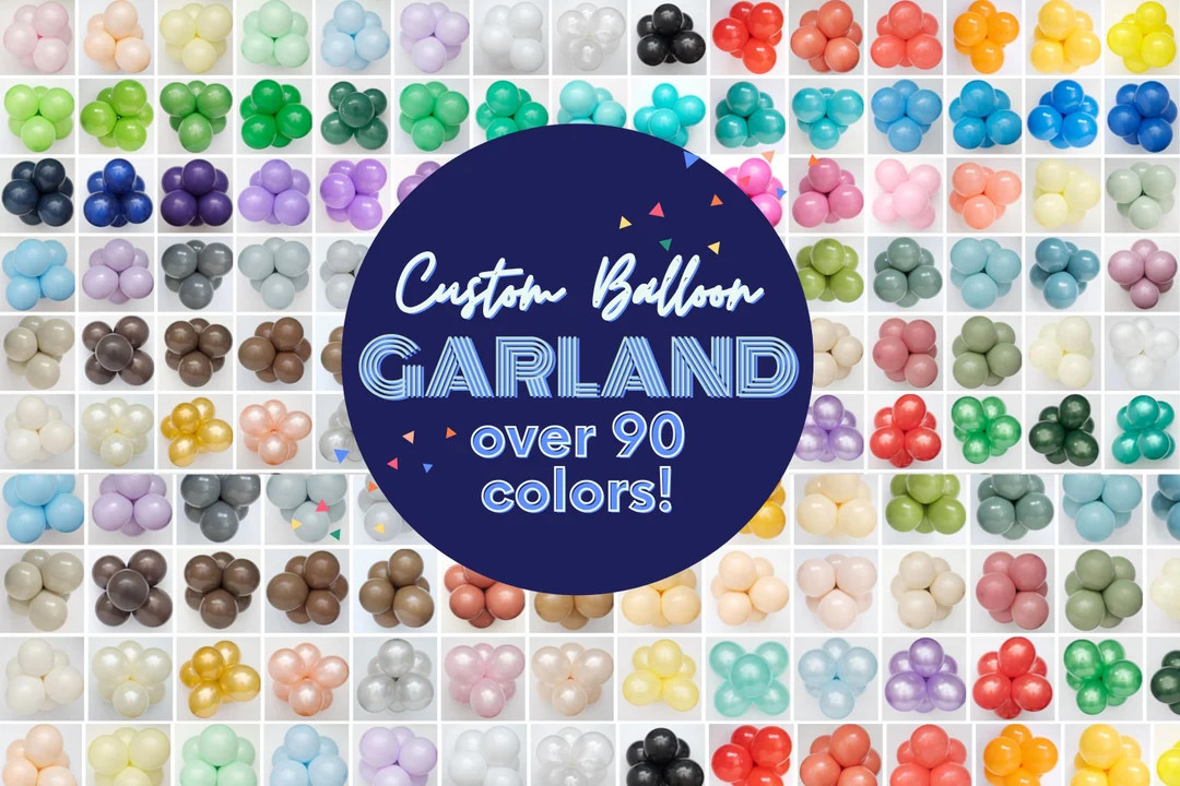 Custom Balloon Garland Arch Kit Pick Your Colors Rainbow of 100 Colors Baby Shower, Birthdays, We... | Etsy (US)