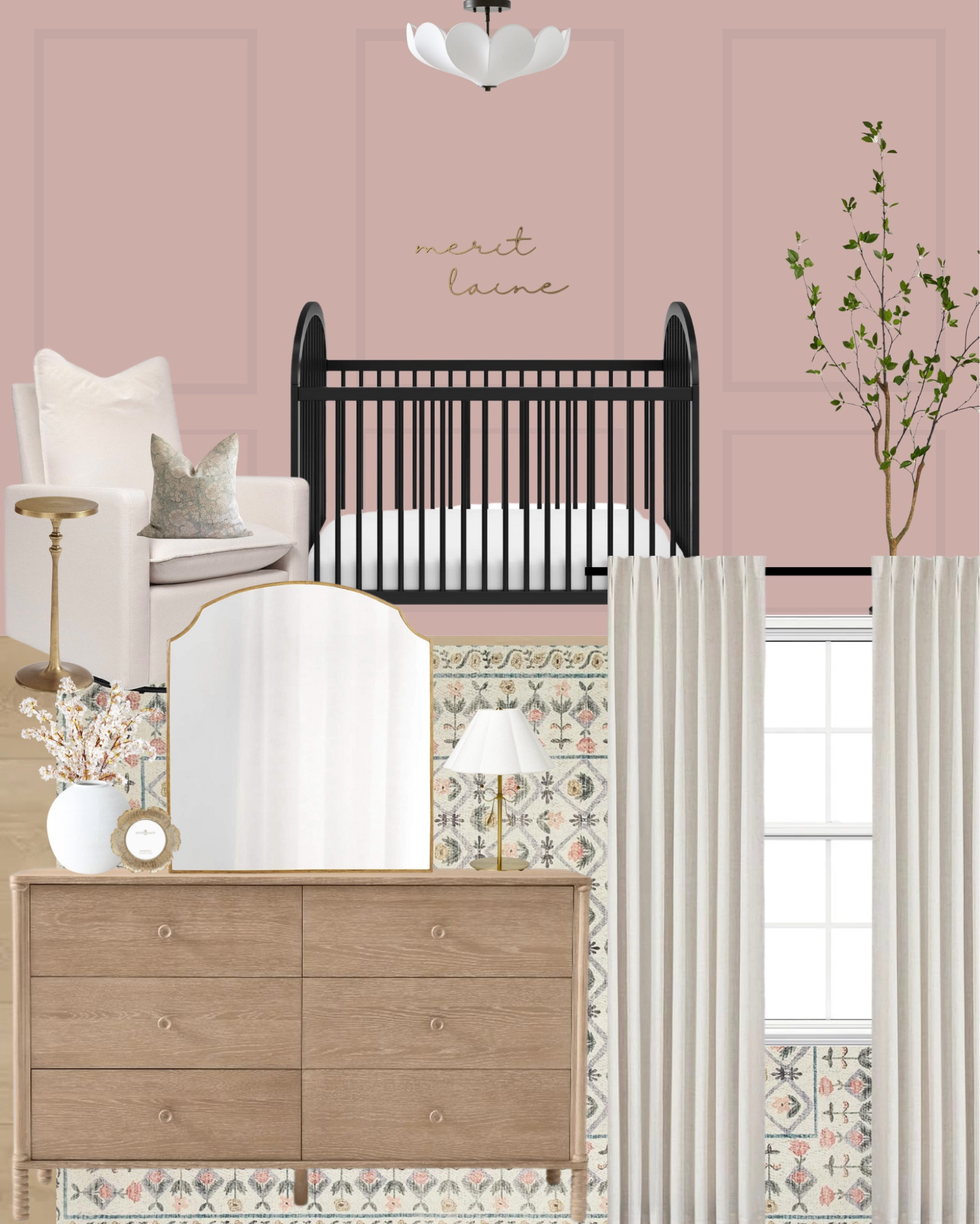 Baby girl nursery, girl nursery, baby girl, nursery ideas, nursery inspo, nursery furniture, crib, dresser, glider, area rug

#LTKFamily #LTKHome #LTKBaby