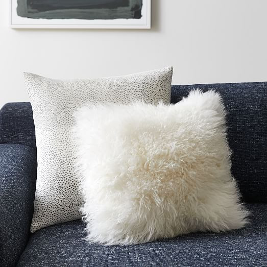Mongolian Lamb Pillow Cover | West Elm (US)
