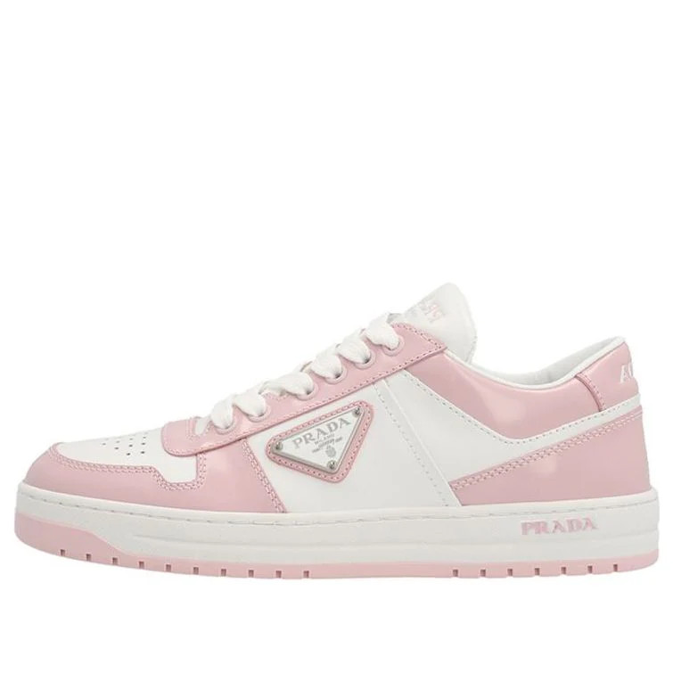 (WMNS) PRADA Downtown Leather Sneakers 'White Pink' 1E792M_3LKG_F0D8U_F_030 | KICKS CREW