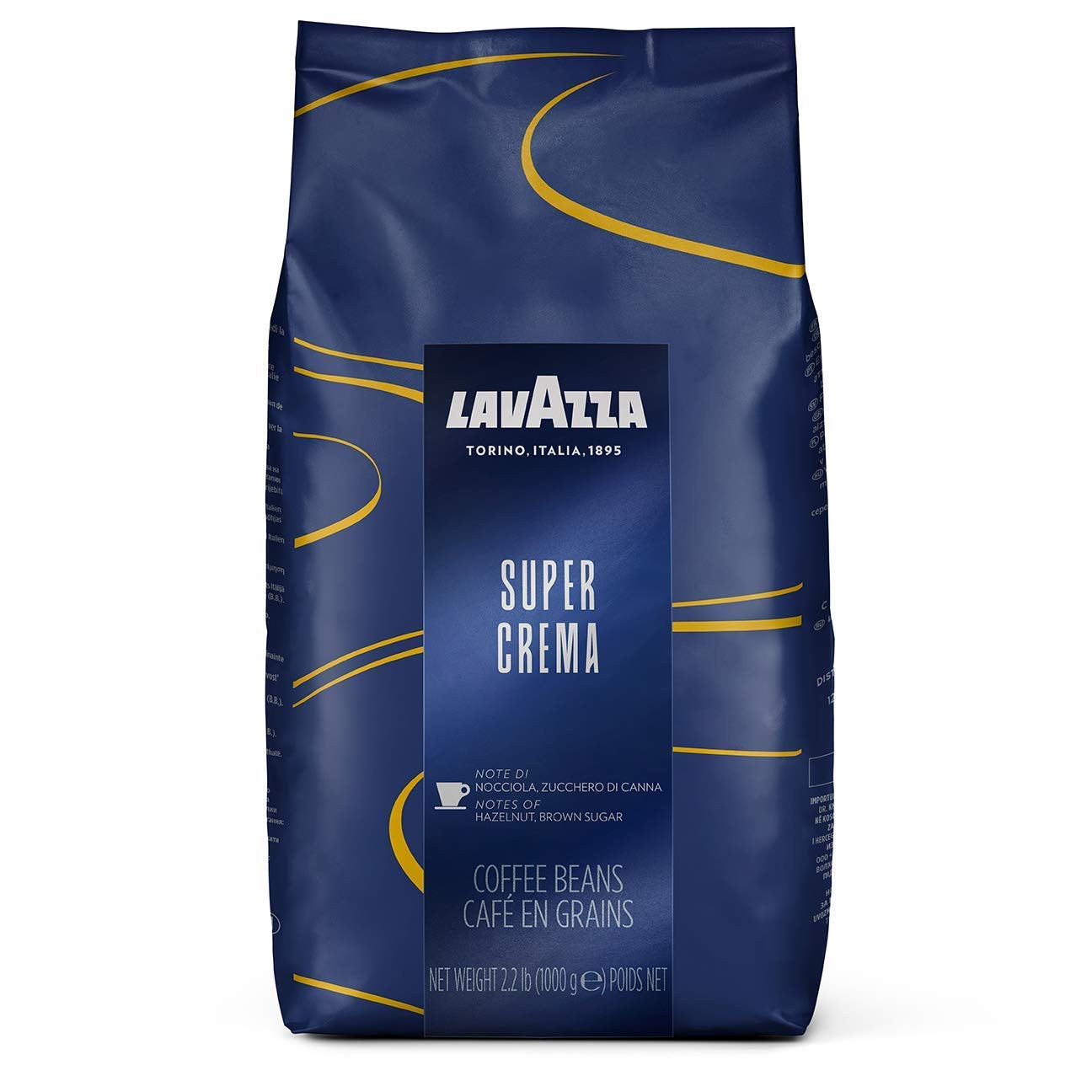 Lavazza Super Crema Whole Bean Coffee Blend, Medium Espresso Roast, 4.4 .lbs, 2 Pack | Amazon (US)
