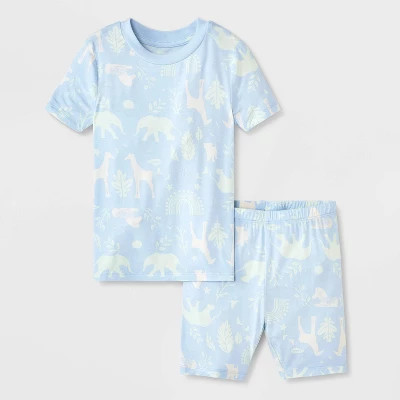 Toddler 2pc Animal Planet Safari Animal Cuteness Pajama Set - Light Blue 4T | Target