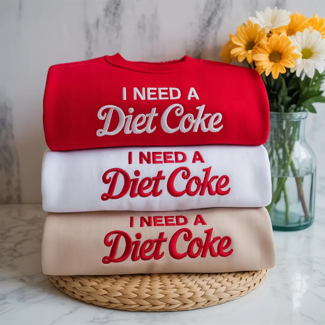 I Need A Diet Coke Embroidered Sweatshirt, Gift for Diet Coke Lovers, Perfect Gift for Diet Coke ... | Etsy (US)