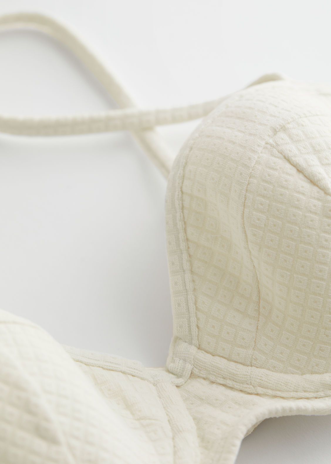 Textured Padded Bikini Top - White | & Other Stories US