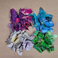 12Pcs/Set 3D Butterfly Wall Stickers, Choose Color, Art Diy Pvc Removable, Wedding Decor, Beautiful For Kids Room Decals | Etsy (US)