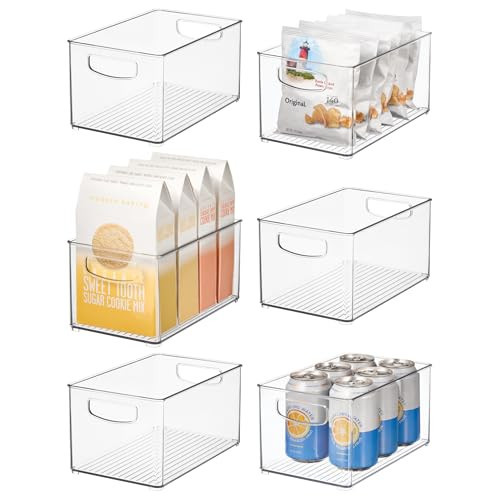 iDesign Stackable Clear Plastic Bin, 6-Pack | Amazon (US)