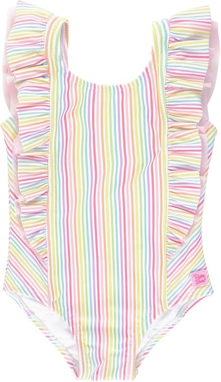RuffleButts Baby/Toddler Girls Ruffle Strap One Piece Swimsuit w/UPF 50+ Sun Protection | Amazon (US)