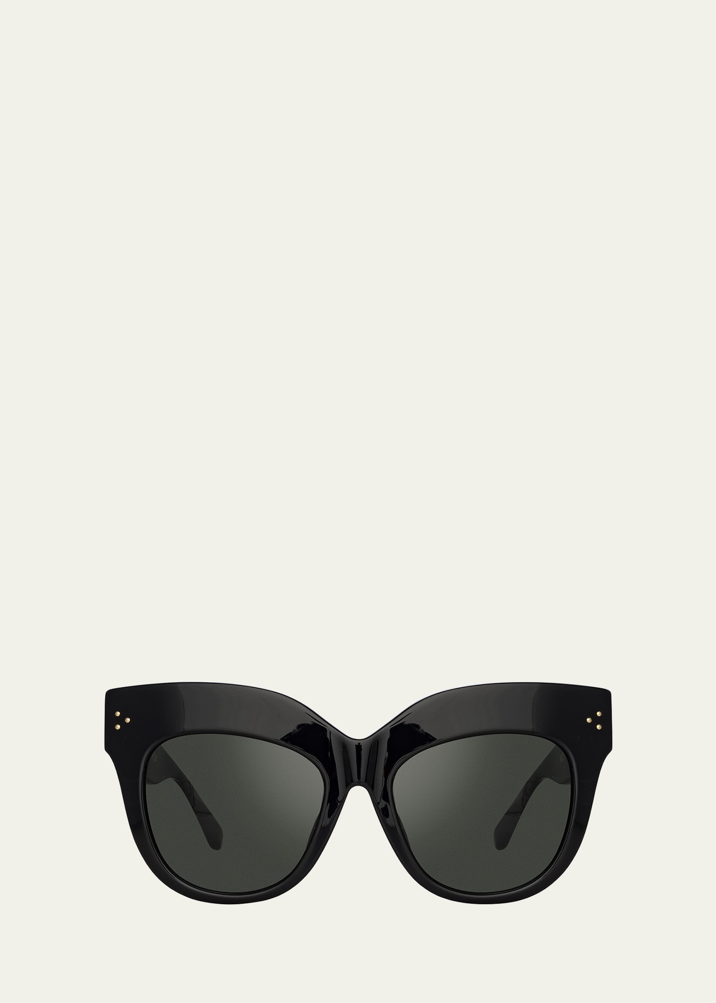 Linda Farrow Dunaway Recycled Acetate Cat-Eye Sunglasses | Bergdorf Goodman