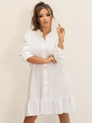 Vestido Chemise B’Bonnie Rebeca Branco | Dafiti (BR)