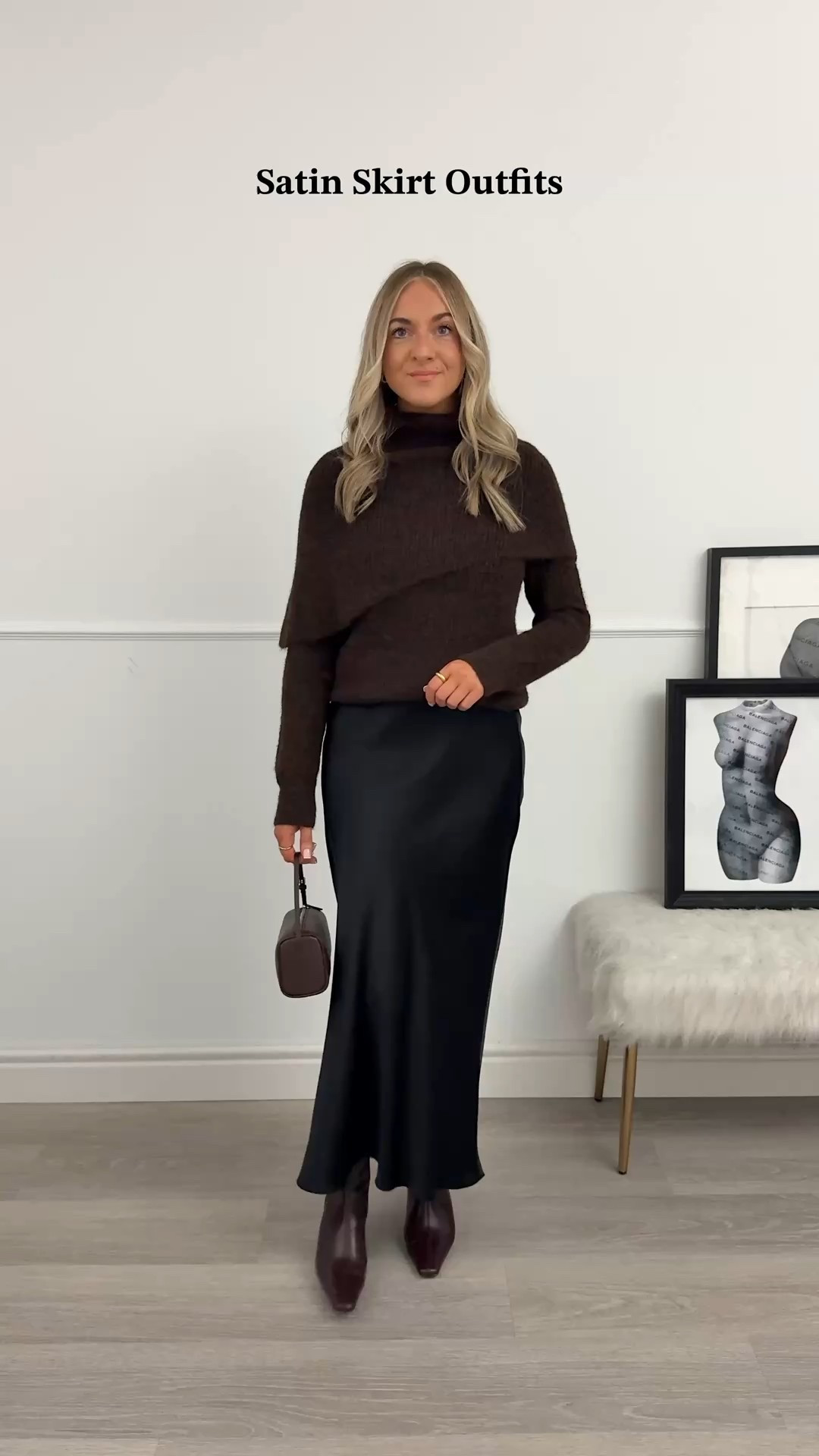 Satin skirt outfits for Winter. 

#LTKfestive #LTKdatenight #LTKwinter