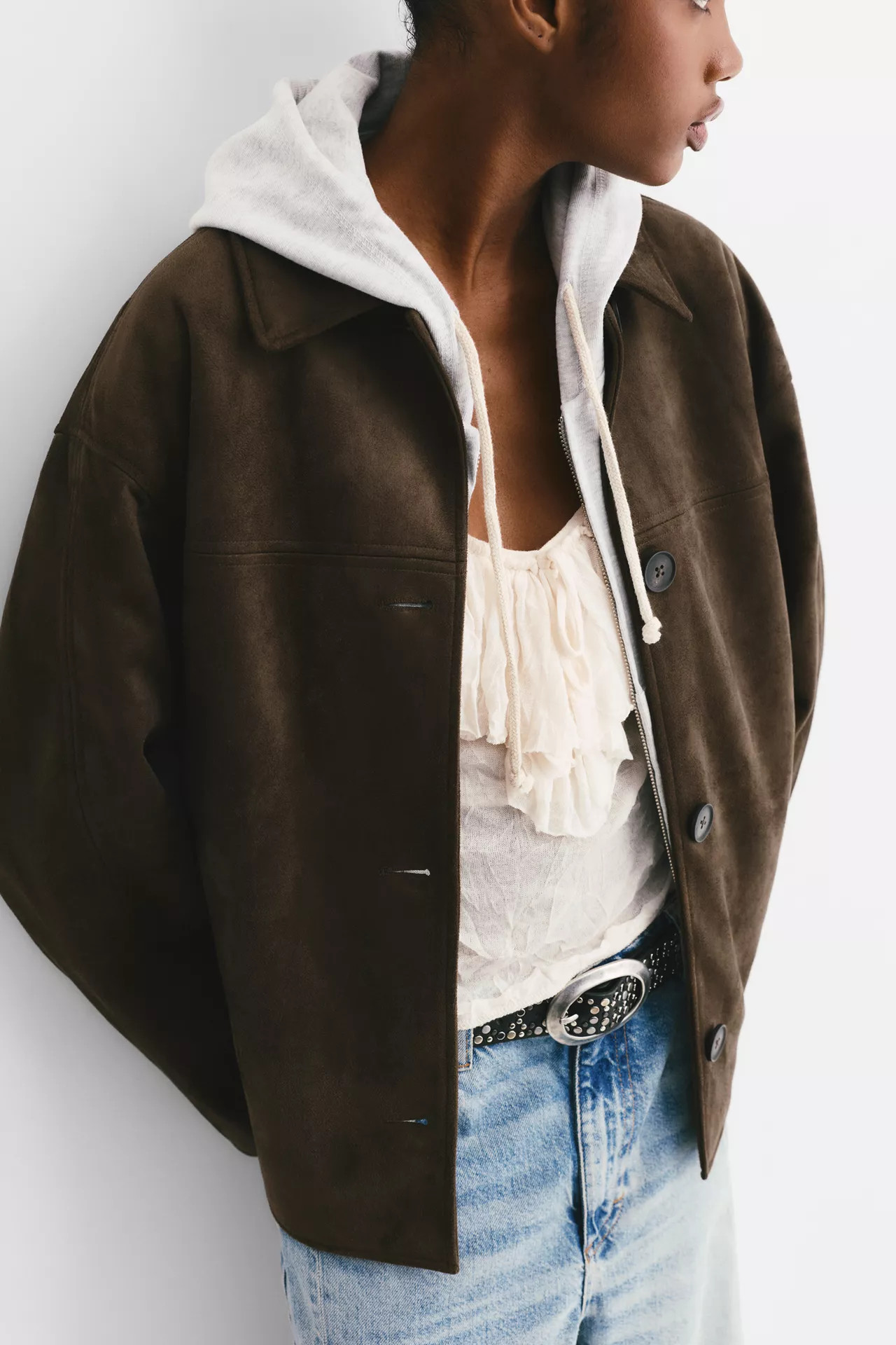 Faux suede jacket | PULL and BEAR UK