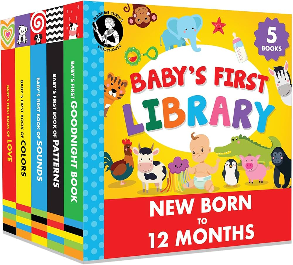 Madam Curie’s Baby's First Library | Baby Toys for 0-3-6 Months, 6 to 12 Months | Baby Board Bo... | Amazon (US)