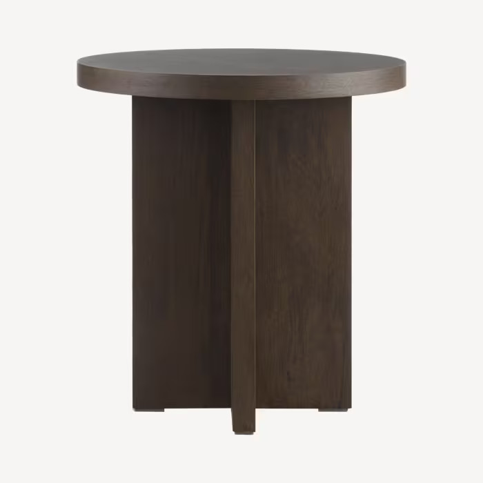 Wooden Round Side Table | Bouclair
