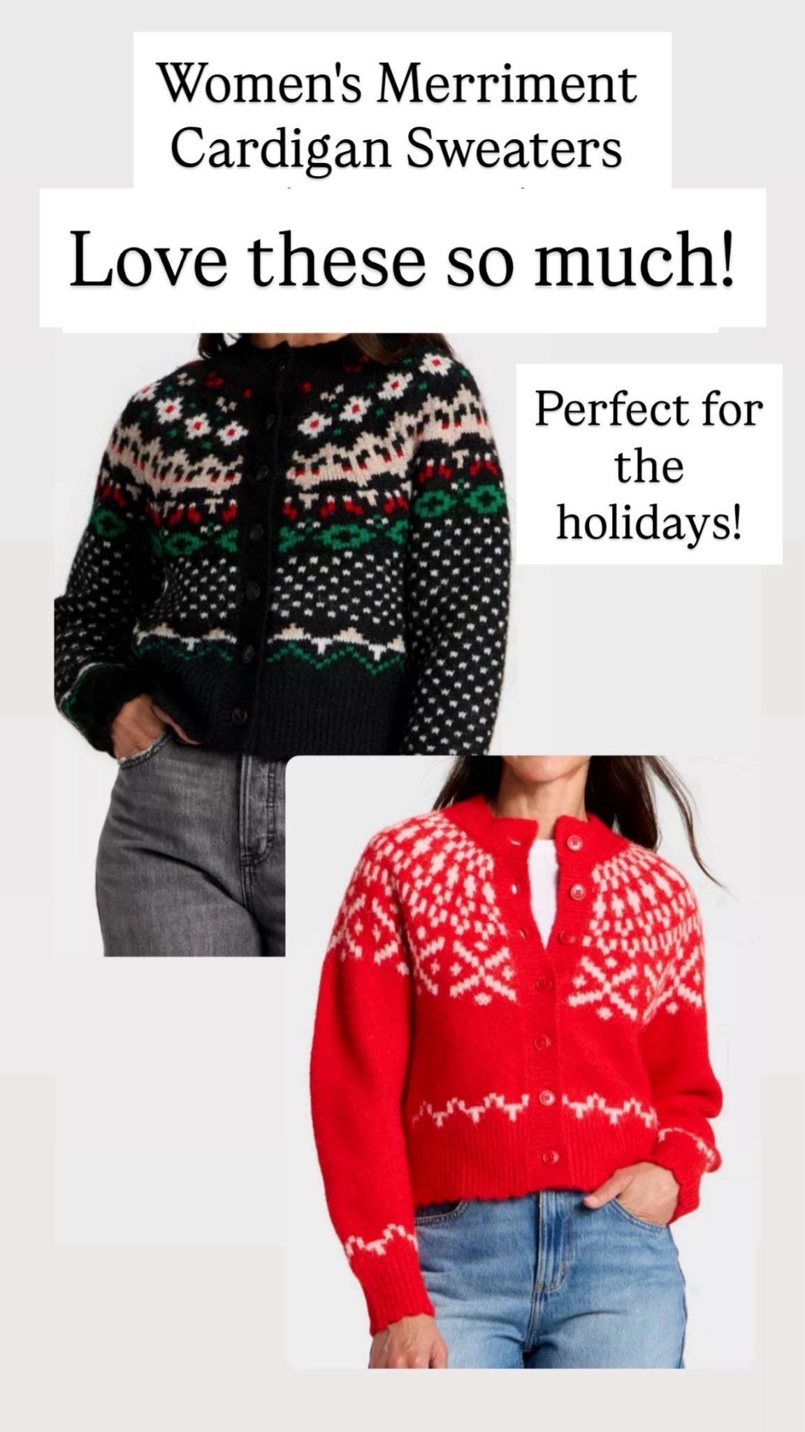 2 of my favorite holiday cardigans ❤️🩷

#LTKGiftGuide #LTKHoliday
