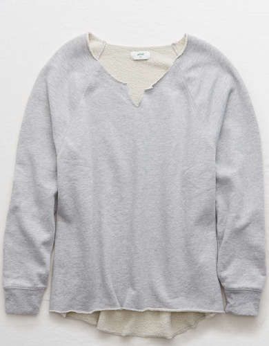 Aerie V Oversized Sweatshirt | American Eagle Outfitters (US & CA)