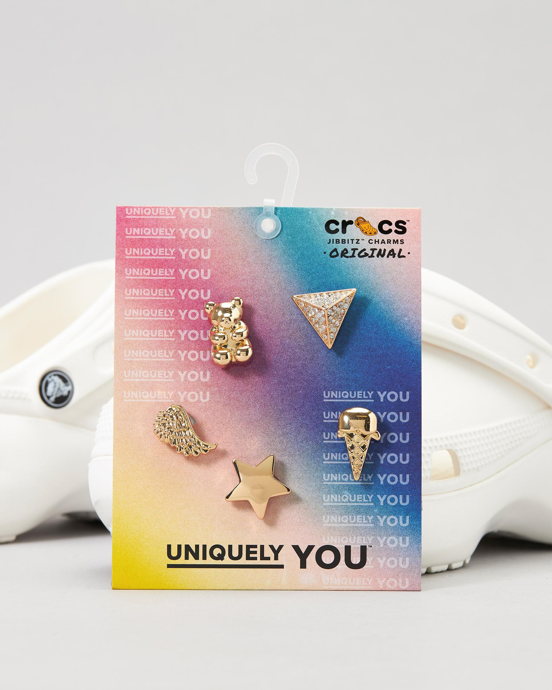 Crocs Girls' Gold Icons Jibbitz 5 Pack | City Beach (US)