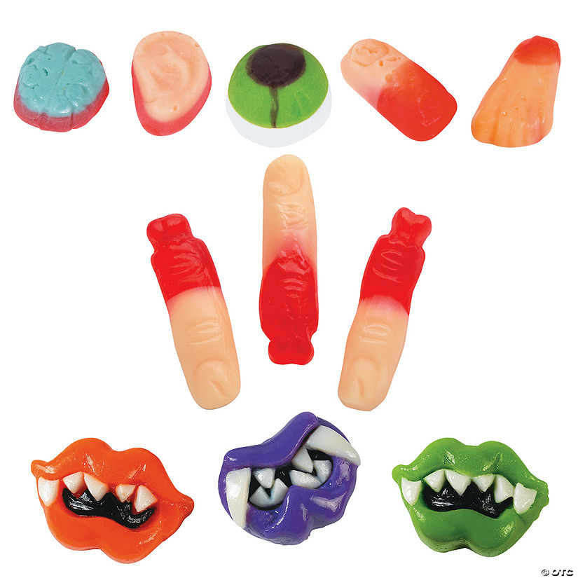 Assorted Fruit Flavor Gummy Body Part Assortment – 135 Pc. | Oriental Trading Company