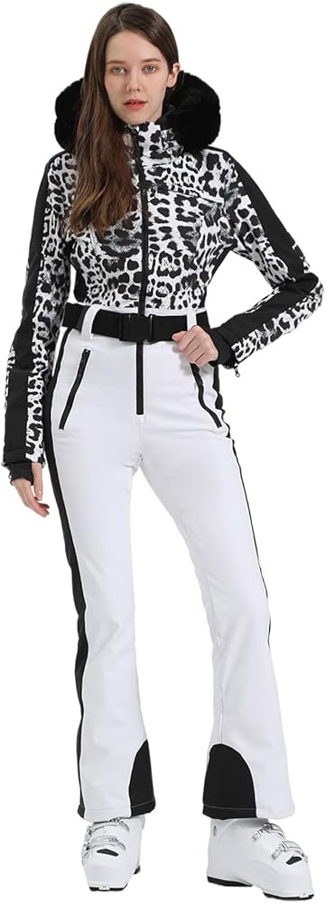 GSOU SNOW Womens Ski Suit One Piece Snowsuit Snowboard Slim Insulated Jumpsuit Jacket Waterproof ... | Amazon (US)