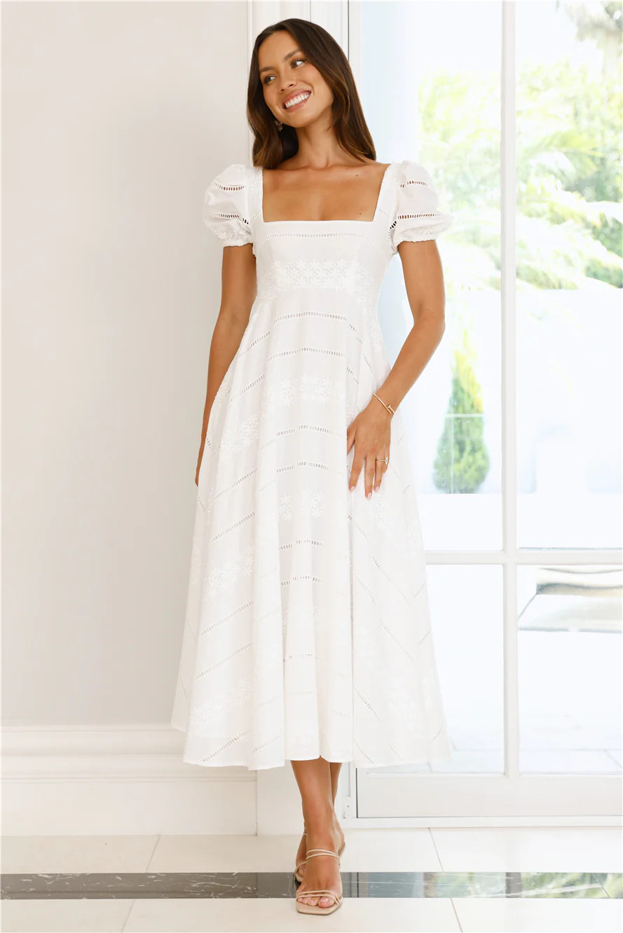 Honeysuckle Haven Maxi Dress White | Hello Molly (US)