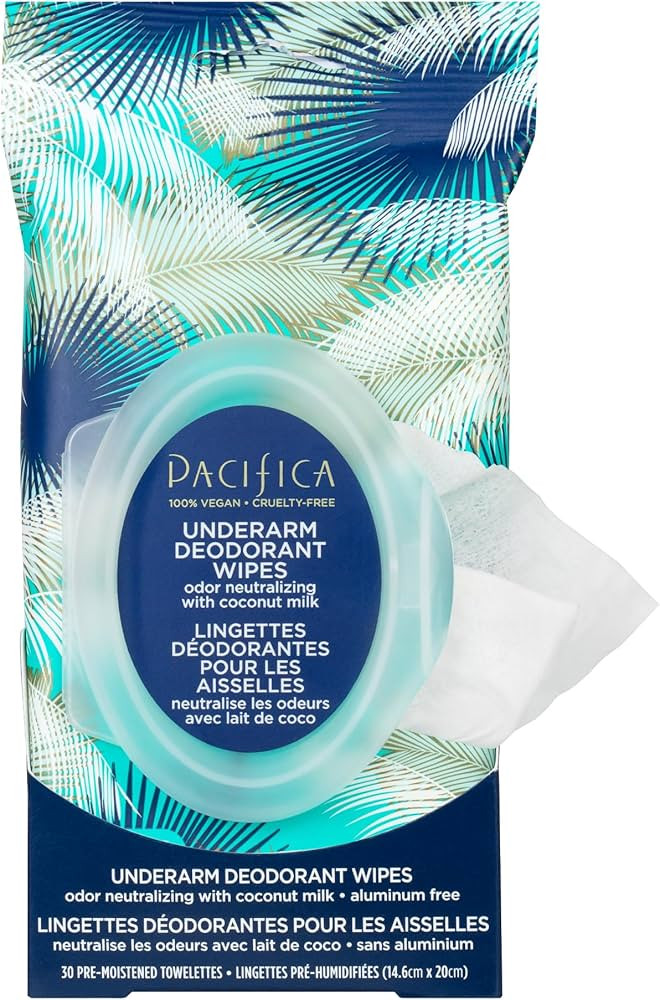 Pacifica Beauty, Coconut Milk & Essential Oils Underarm Deodorant Wipes, 30 Count, Remove Odor On... | Amazon (US)