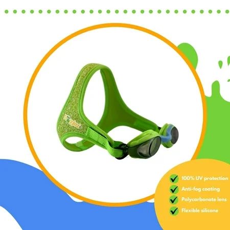 Frogglez Kids Swimming Goggles with Pain-Free Strap - Green Frogz | Walmart (US)