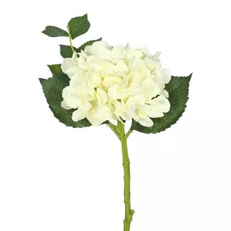 Artificial (Pk/3) Short Stem Hydrangea (15") Cream - Vickerman | Target