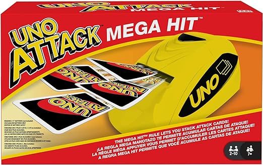 UNO: Attack Mega Hit Card Game with Card Shooter, Great for Kid, Adult or Family Game Night, 7 Ye... | Amazon (US)