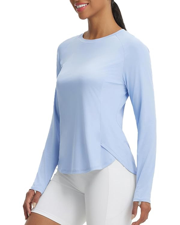 baleaf Women's Long Sleeve Workout Tops Atheltic Cooling Shirts UPF 50+ Soft Quick Dry Lightweigh... | Amazon (US)
