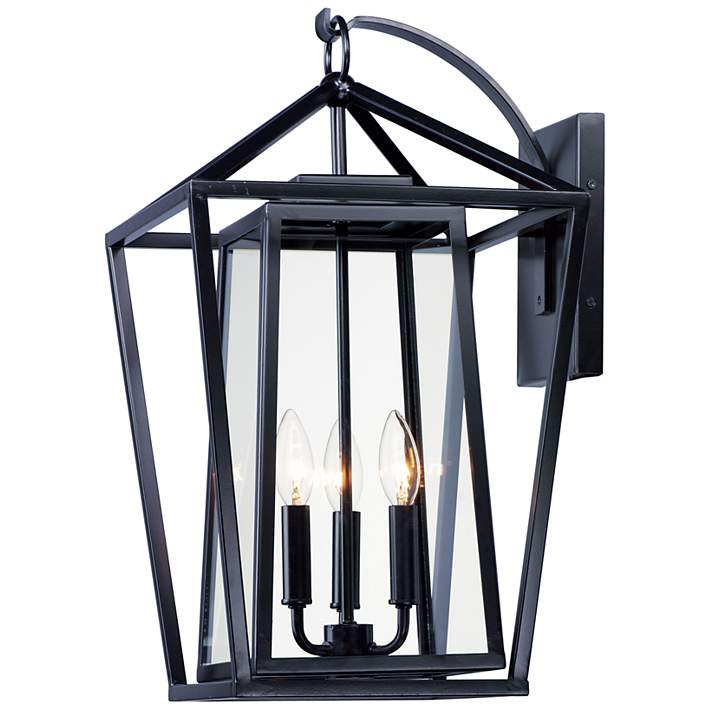 Maxim Artisan 20 3/4" High Black 3-Light Outdoor Wall Light - #782P3 | Lamps Plus | Lamps Plus