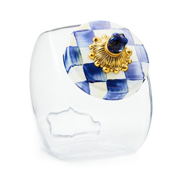 MacKenzie-Childs Cookie Jar with Royal Check Lid | MacKenzie-Childs