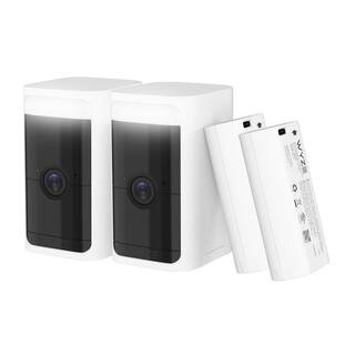 Battery Cam Pro 2-Pack, Wireless Indoor/Outdoor Home Security Camera, 2k HD Color Night Vision an... | The Home Depot