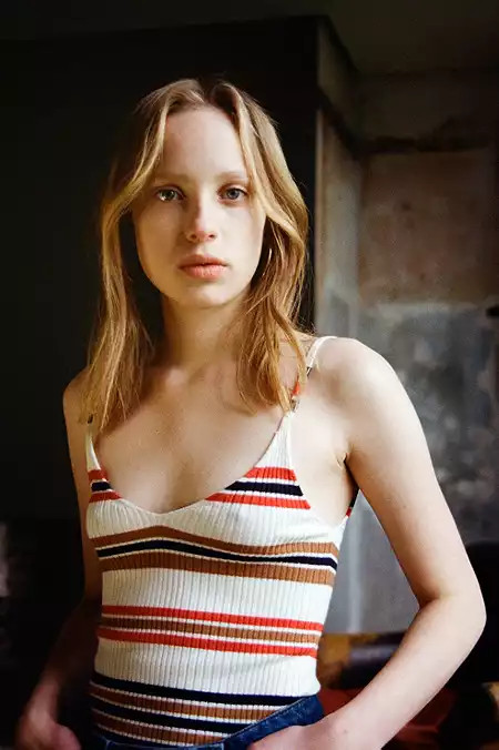 Light Before Dark Striped Knitted&nbsp;Cami | Urban Outfitters UK