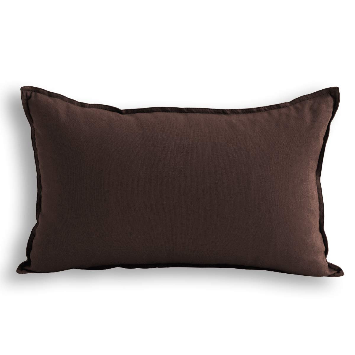 Jeanerlor Cotton Linen Square Decorative Throw Pillow Case Cushion Cover with Twin Needles Stitch... | Amazon (US)