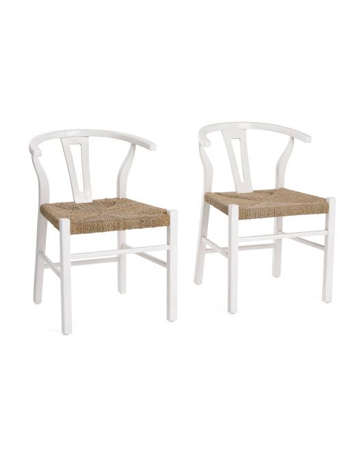 Set Of 2 Wishbone Dining Chairs | TJ Maxx