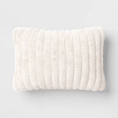 Channeled Faux Fur Lumbar Throw Pillow - Room Essentials™ | Target