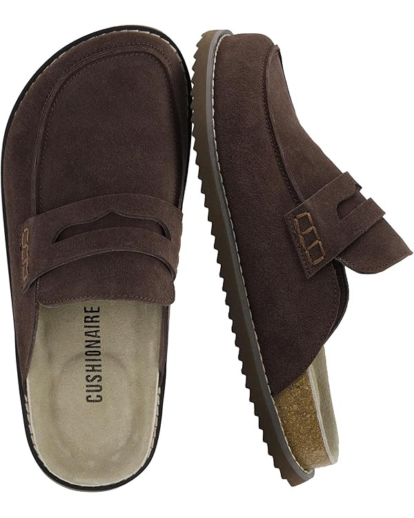 CUSHIONAIRE Zola Women’s Penny Clog Mule – Suede Slip-On with Memory Foam, Cork Footbed & Fle... | Amazon (US)