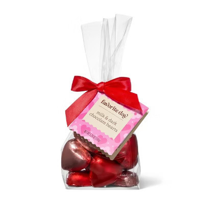 Milk and Dark Chocolate Valentine Hearts in Foil Candy - 5.24oz - Favorite Day™ | Target