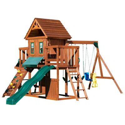 Winchester Wood Complete Swing Set | Wayfair North America